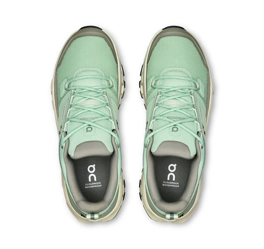ON Women's Cloudrock Low Waterproof Mineral/Aloe