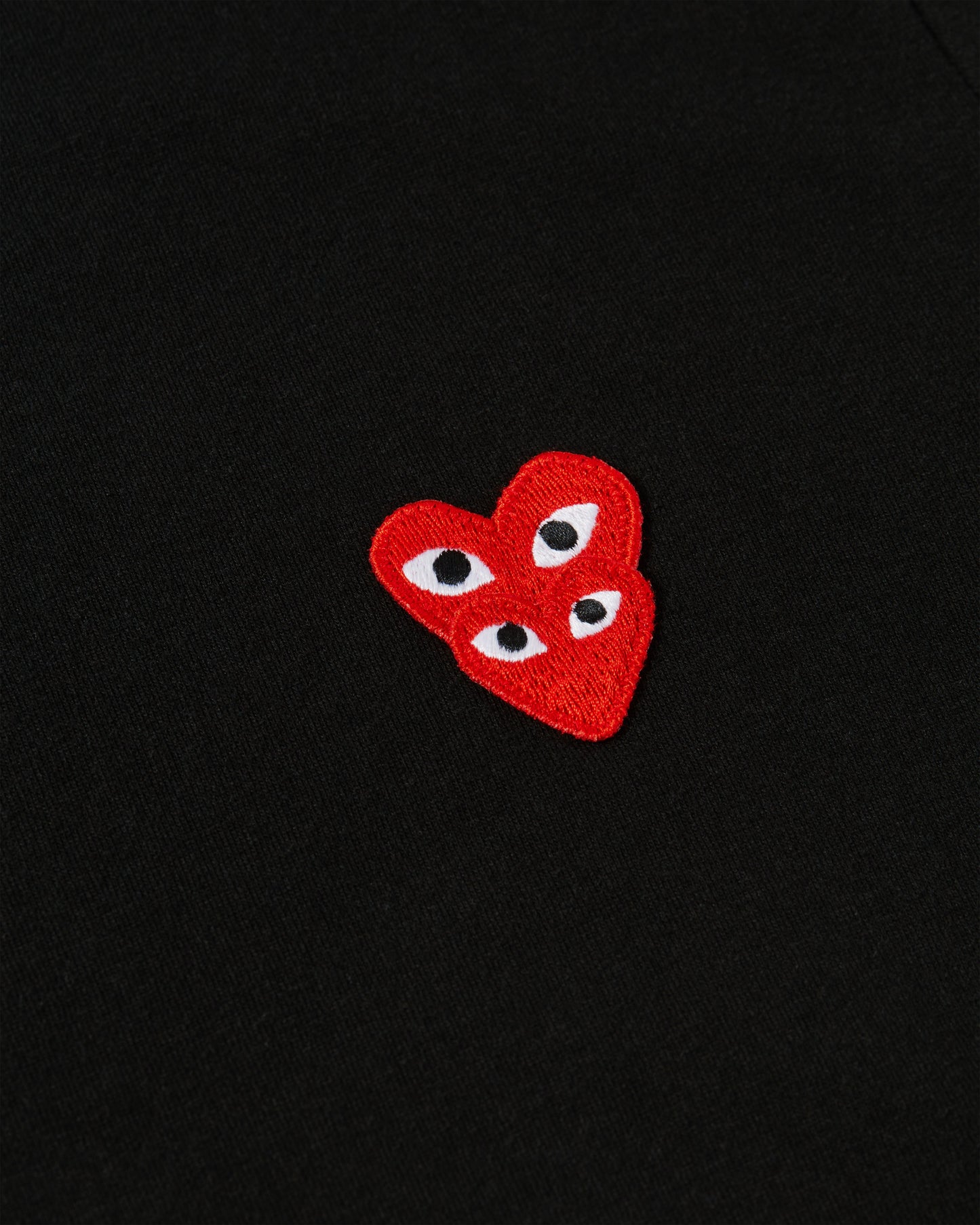 Play Comme des Gar?ons - T-Shirt with Double Red Heart - (Black)