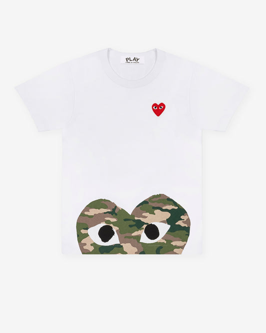 Play Comme des Gar?ons - Camouflage Edge Heart T-Shirt - (White)